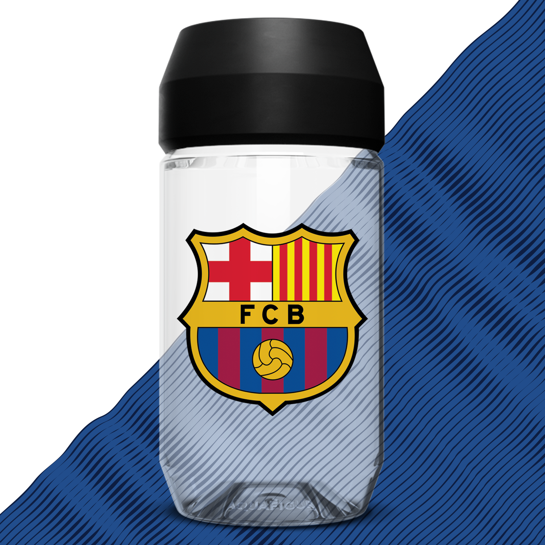 FC Barcelona herrelag - Aquafigure flaske inkludert klubblogo og 5 spillere
